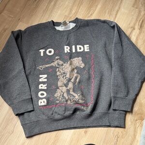 Women’s Ariat Western “Born to Ride” graphic crew sweater